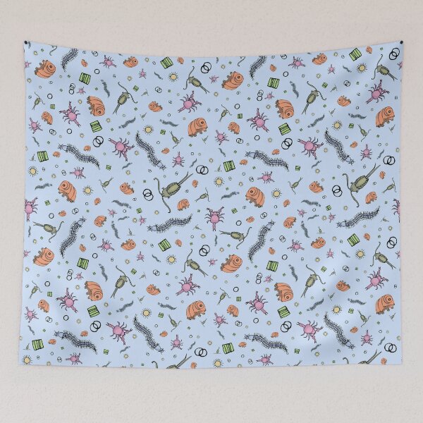 Item preview, Microscopic Animals in Blue designed and sold by Nemki.