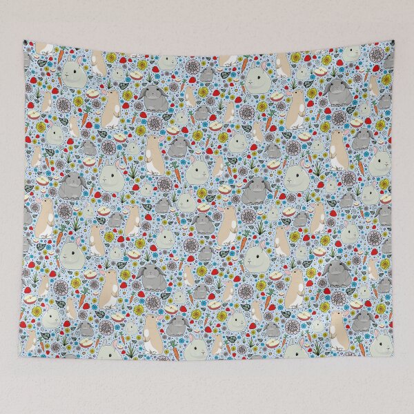 Item preview, Rabbits in Blue designed and sold by Nemki.