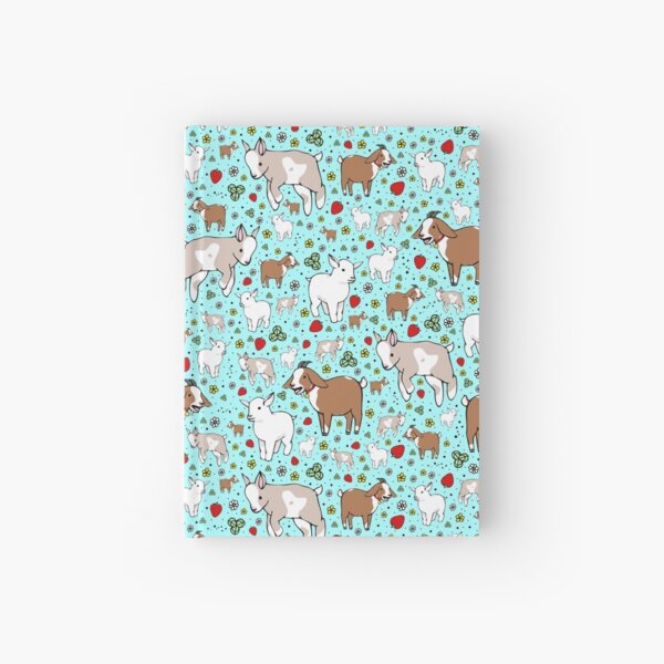Goats in Blue Hardcover Journal