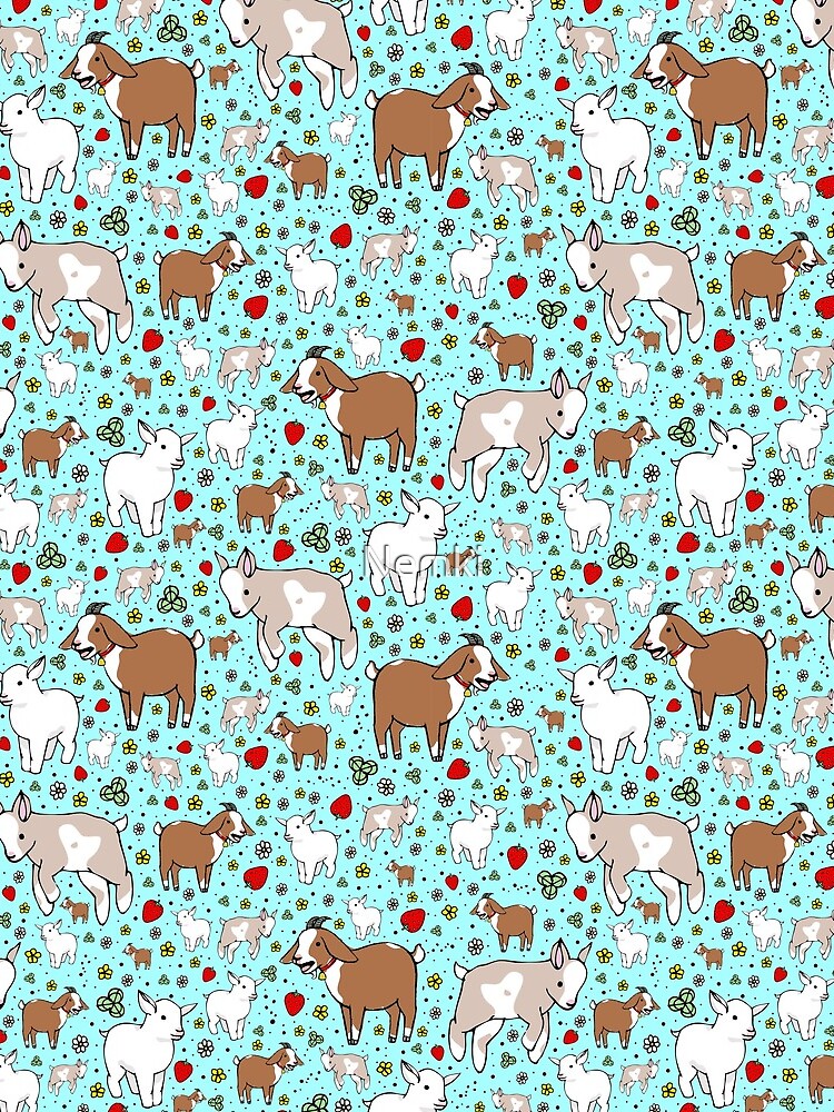 Goats in Blue by Nemki