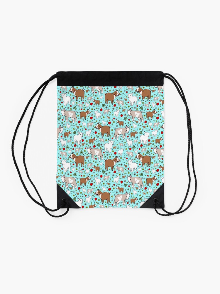 Alternate view of Goats in Blue Drawstring Bag