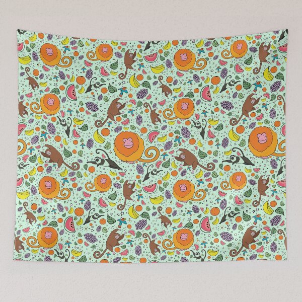 Item preview, Monkeys in Green designed and sold by Nemki.