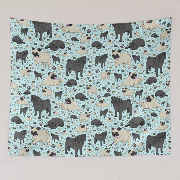 Item preview, Pugs in Blue designed and sold by Nemki.