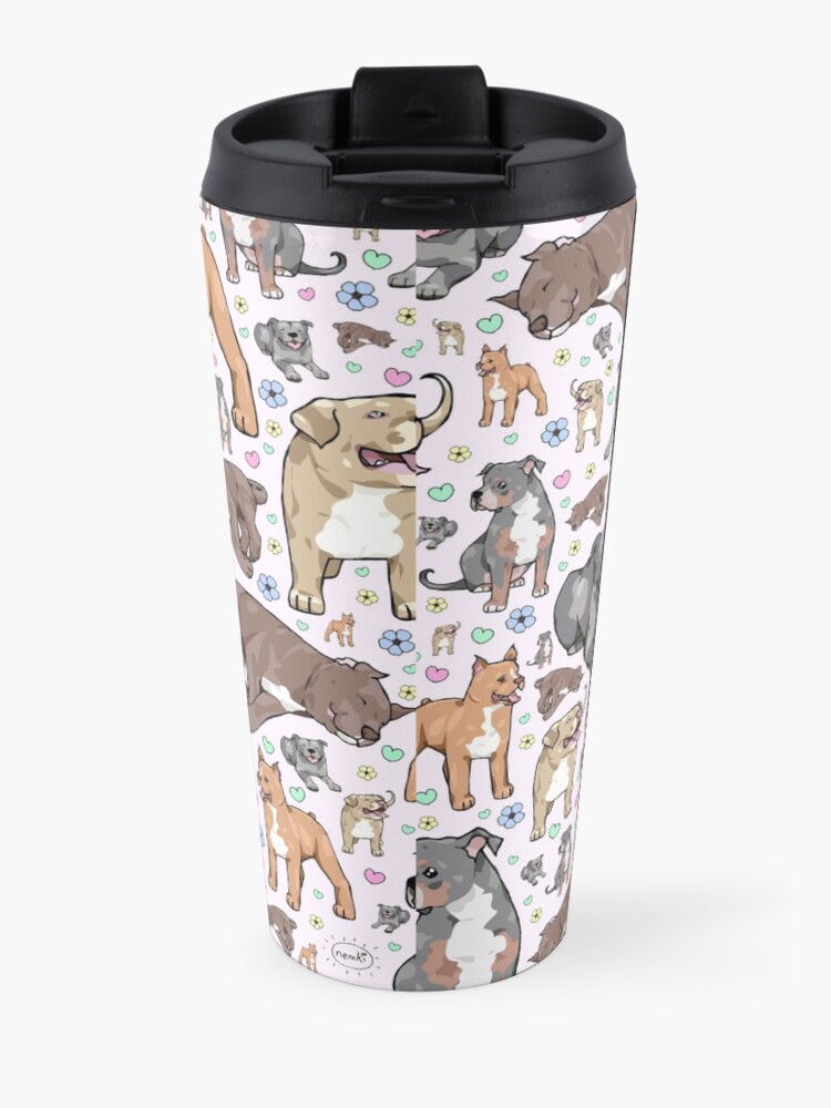 Alternate view of Cute Pitbulls Travel Mug