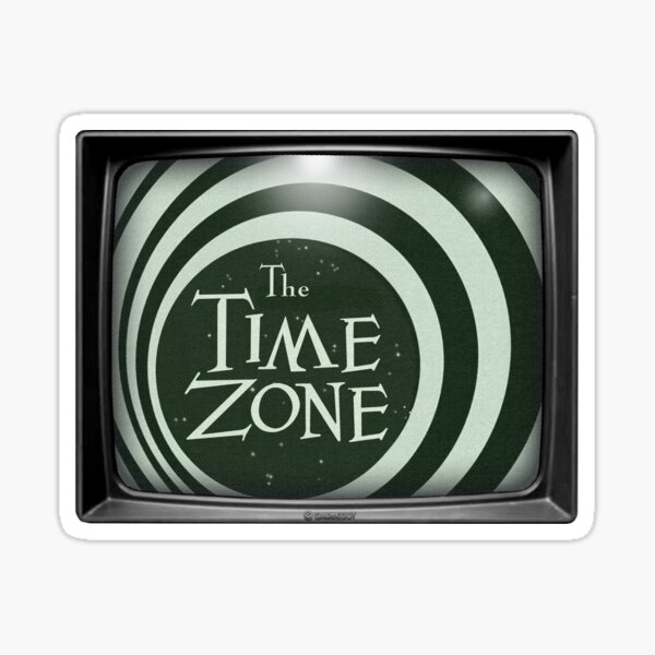 "The Time Zone TV " Sticker by GarageRatArt Redbubble