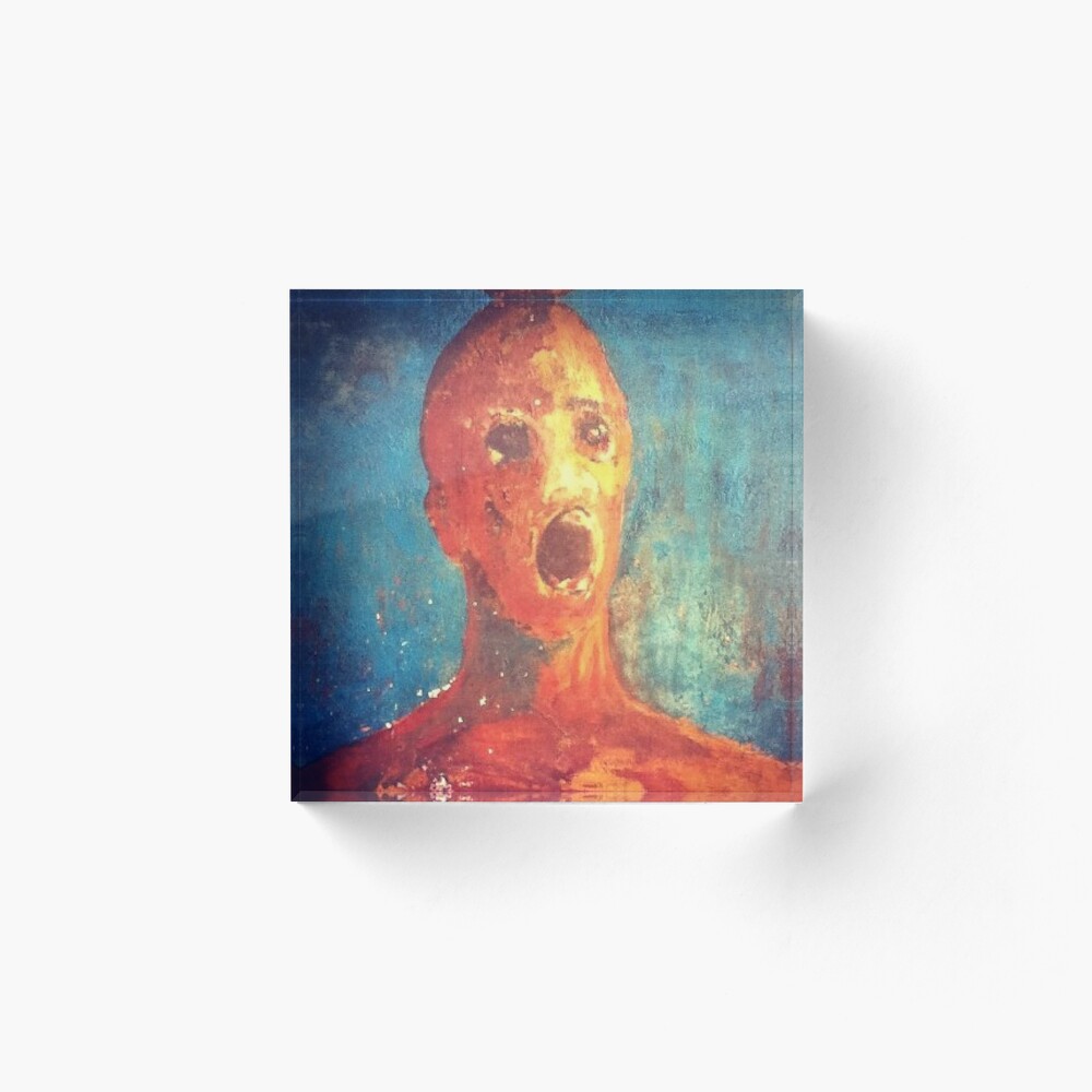 The Anguished Man Cursed Painting Art Board Print By Geempah Redbubble