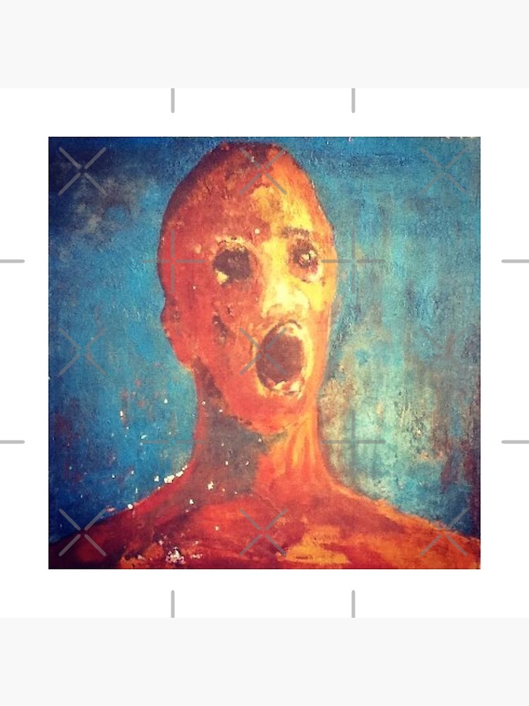 The Anguished Man Cursed Painting Art Board Print By Geempah Redbubble