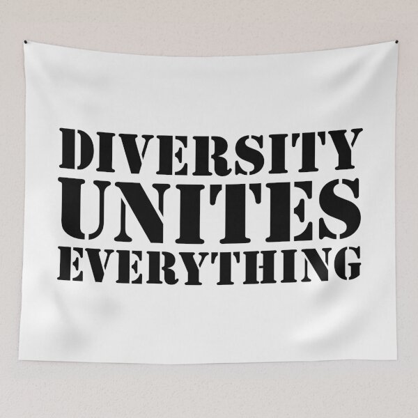 Item preview, Diversity Unites Everything (black letters) designed and sold by ByMaSOLE.