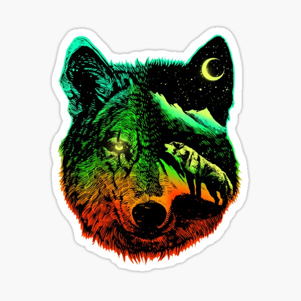 Nightwolf light Sticker