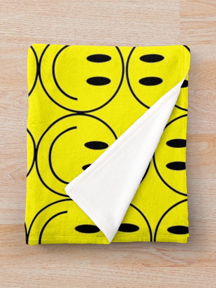 "Smiley Faces Pattern" Throw Blanket by ironydesigns Redbubble