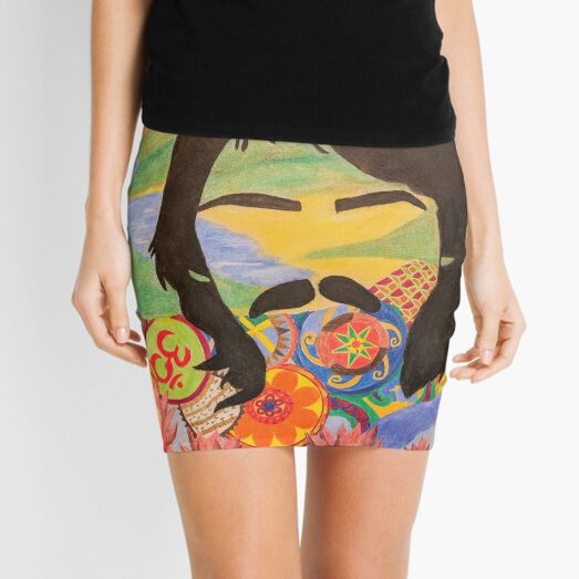 Psychedelic George Harrison  Mini Skirt for Sale by RyAn0096