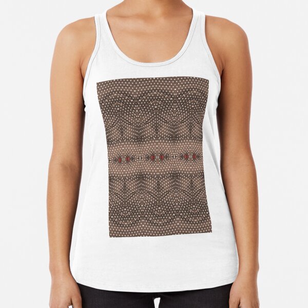#pattern, #textile, #abstract, #design, leather, fashion, decoration, luxury Racerback Tank Top