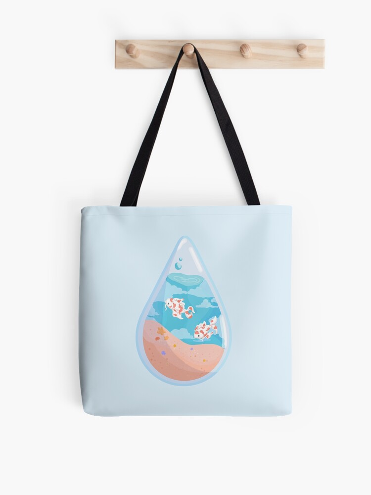 Water drops after the rain, aqua abstract Tote Bag by Delphimages