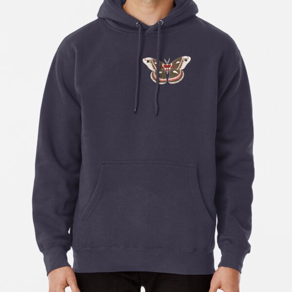 Ceropia Moth Illustration Pullover Hoodie
