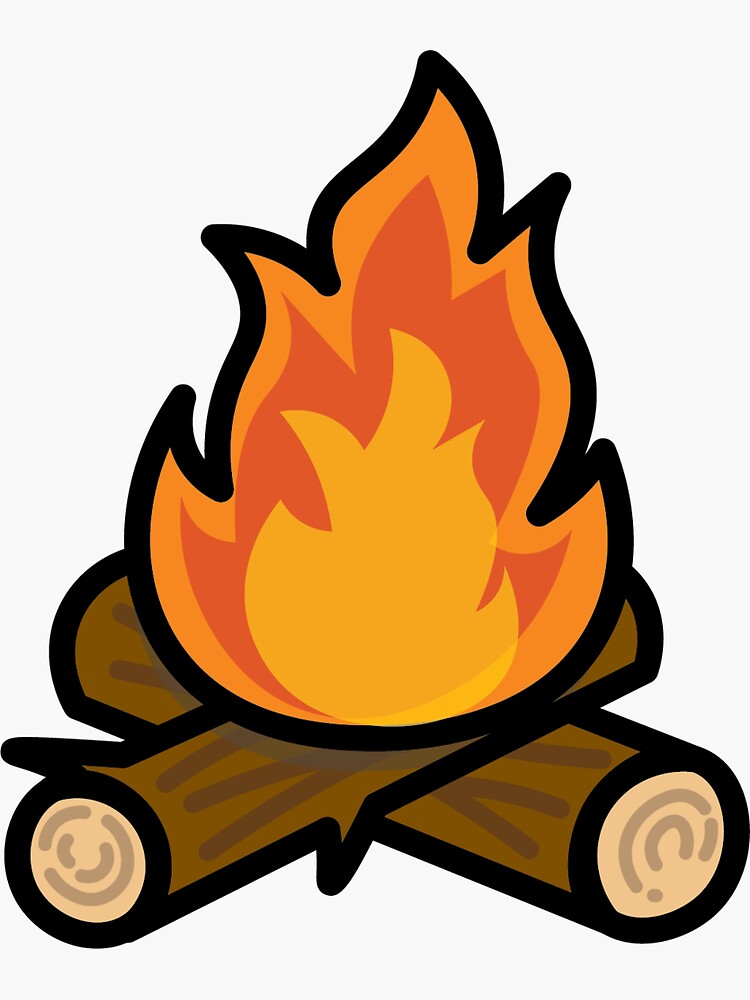 Thumbnail 3 of 3, Sticker, Campfire designed and sold by christiwilbert.