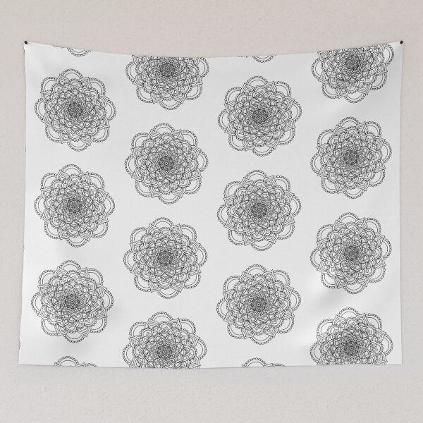 Item preview, Black Line Work Mandala designed and sold by J3ssv1olet.
