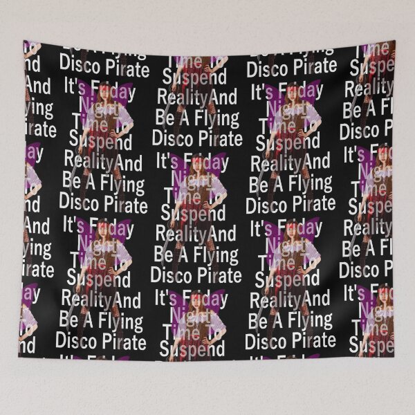 Item preview, Friday flying disco pirate designed and sold by IanByfordArt.