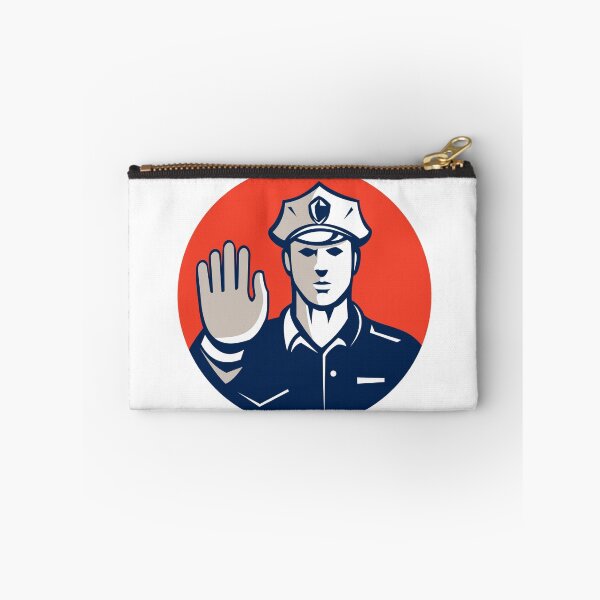 Item preview, Traffic Policeman Hand Stop Sign Circle Retro designed and sold by patrimonio.