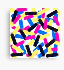 Modern bright abstract brushstrokes paint pattern Canvas Print