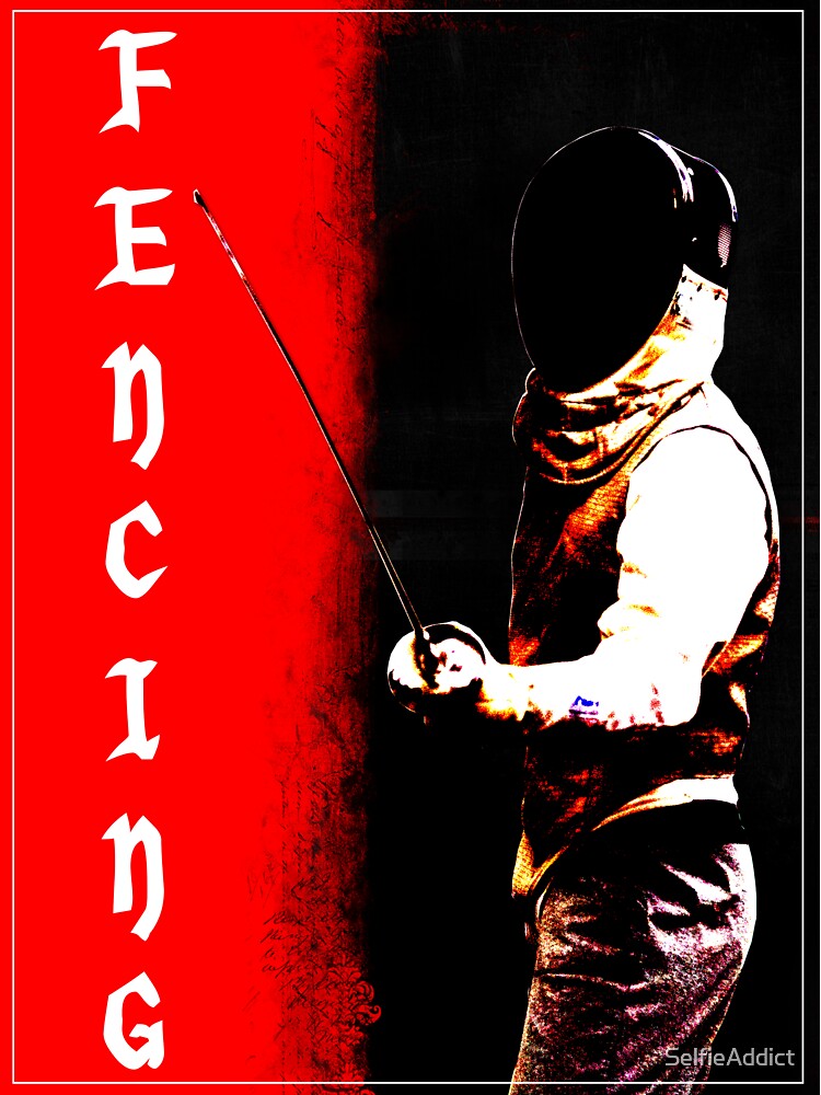 "Left Handed Foil Fencer for Fencing Athlete and Sword Master" Sticker