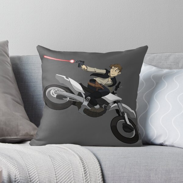 space outlaw dirt bike Throw Pillow