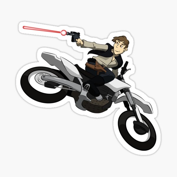 space outlaw dirt bike Sticker