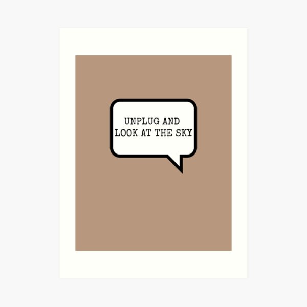 iPhone cover, Unplug and look at the sky girlisart Art Print