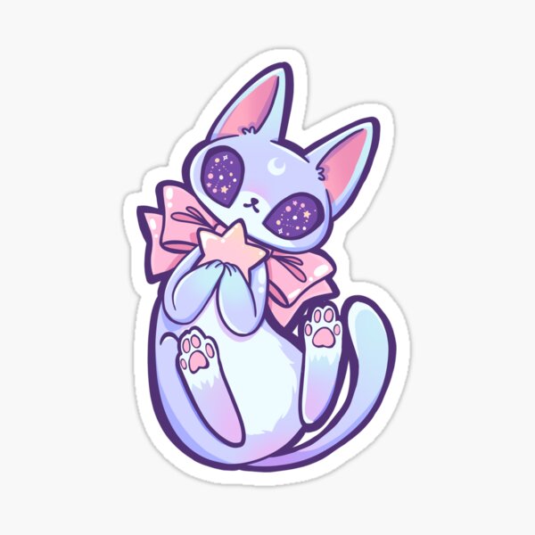 Vista previa del artículo con la obra «Galaxy Kitty», diseñado y vendido por Merih.