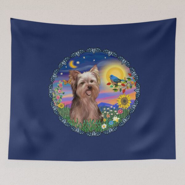 Item preview, Bluebird and Yorkshire Terrier designed and sold by JeanBFitzgerald.