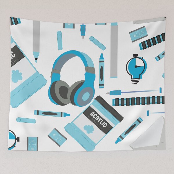 Item preview, Blue Art Supply Print designed and sold by Carprincess.