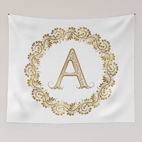Item preview, A initial floral designed and sold by TwoRabbits.
