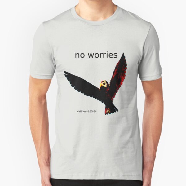No Worries (Bird Design) Slim Fit T-Shirt