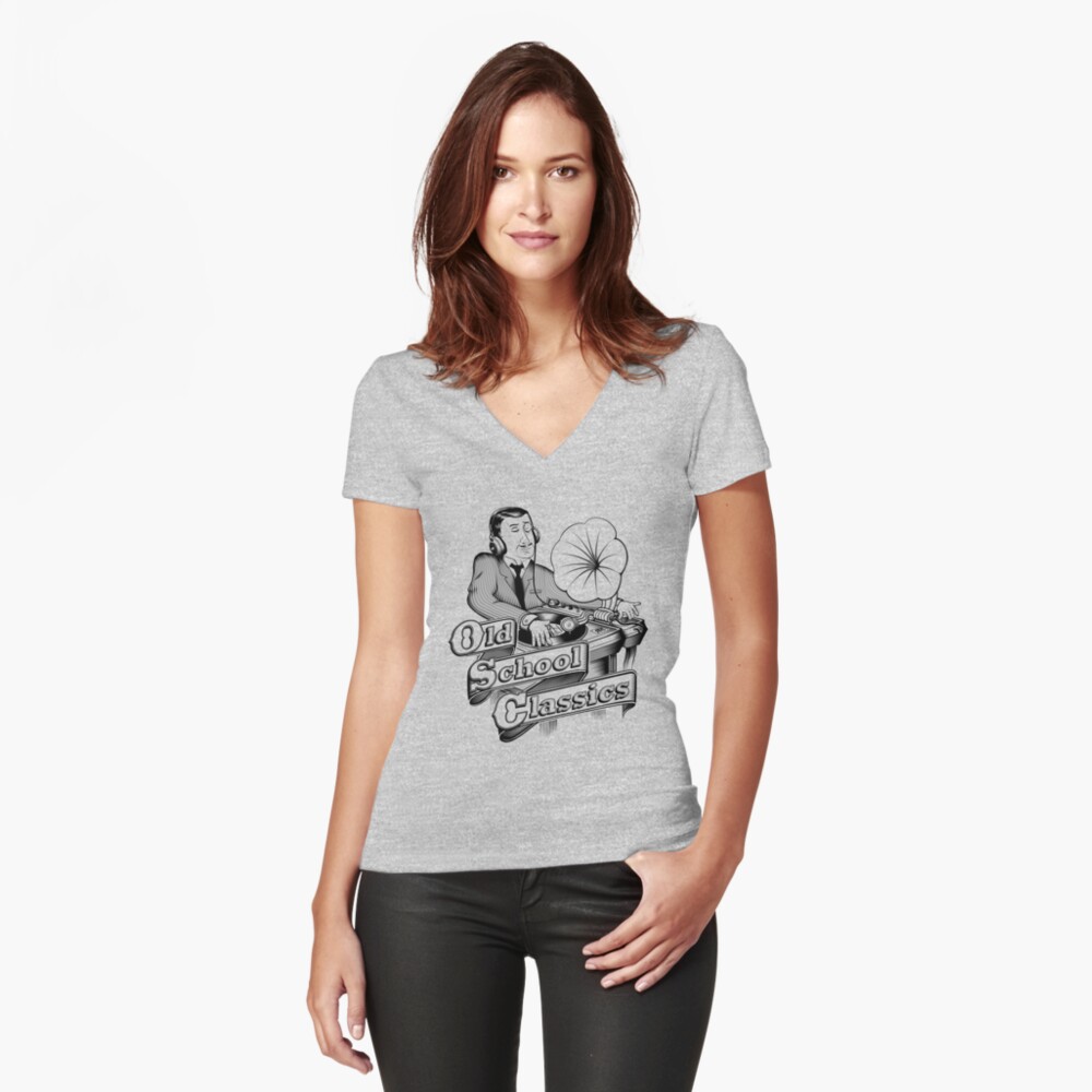 Item preview, Fitted V-Neck T-Shirt designed and sold by Gengis.