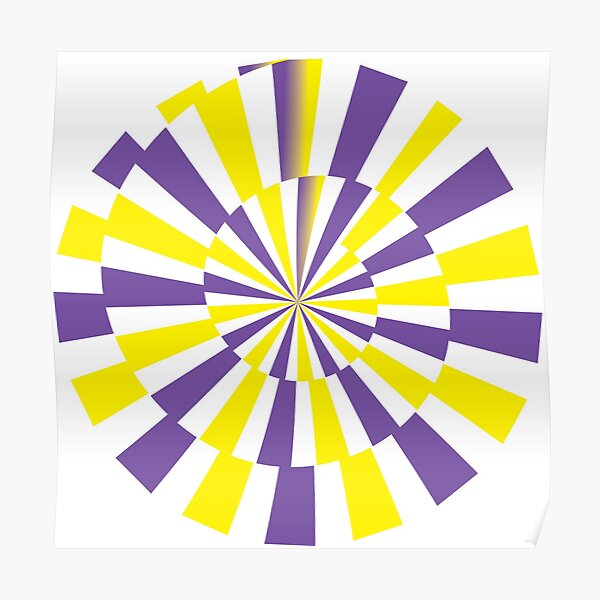 Floral Lightning Spiral Poster
