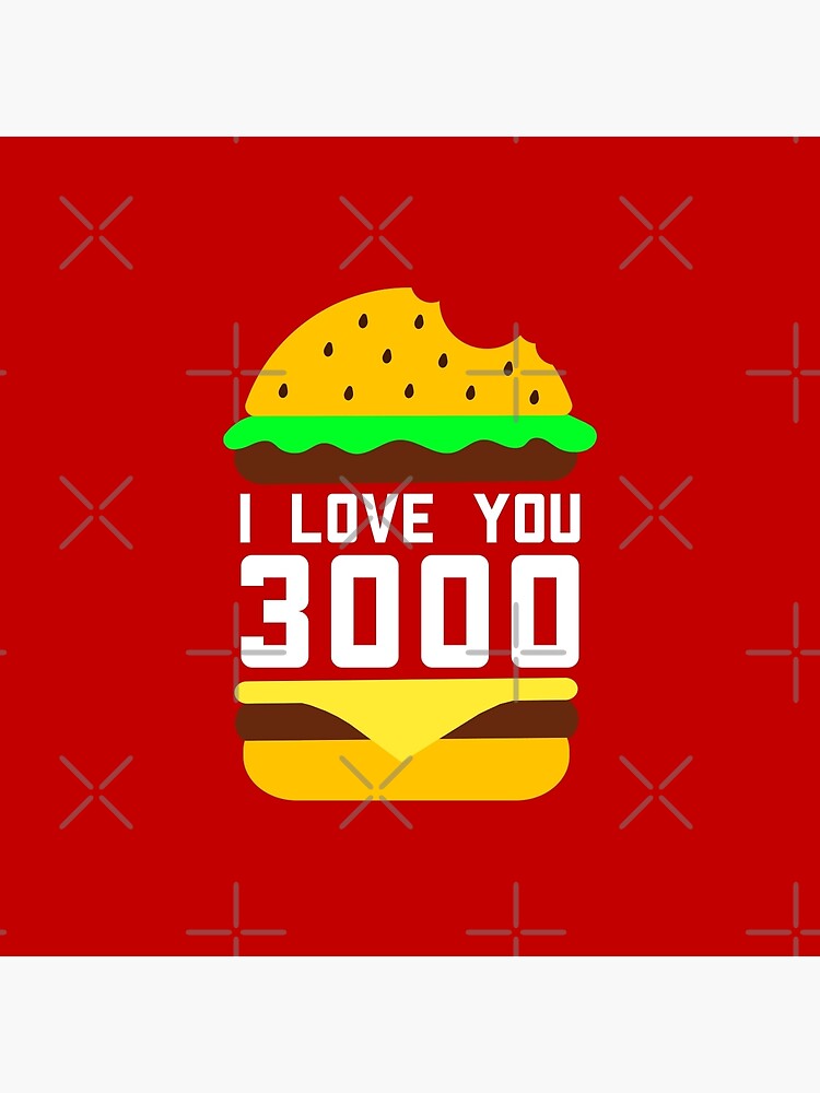 Cheeseburger I Love You 3000 Greeting Card By Vashchen Redbubble