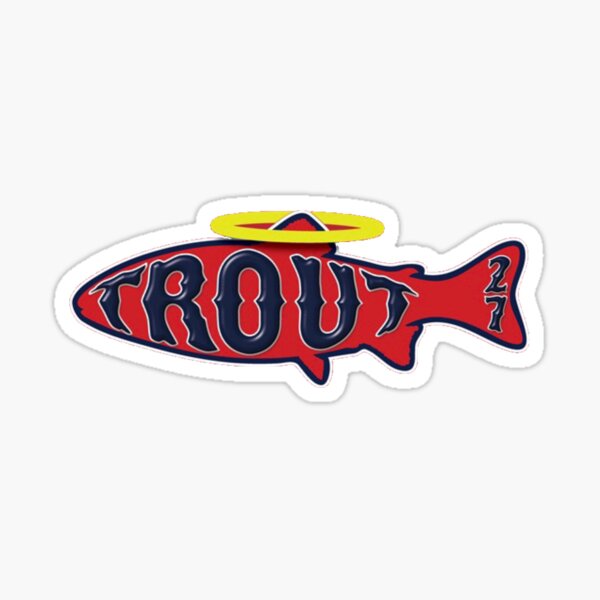 mike trout stretch Sticker for Sale by santuydsgn