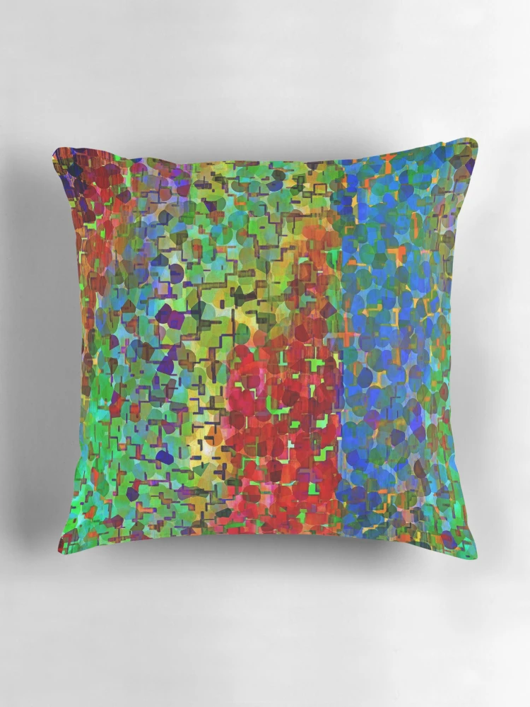 Thumbnail 3 of 4, Pillow, Multi Color Particles designed and sold by Ruth Palmer.