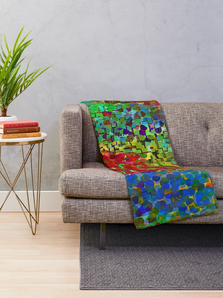 Thumbnail 2 of 6, Throw Blanket, Multi Color Particles designed and sold by Ruth Palmer.