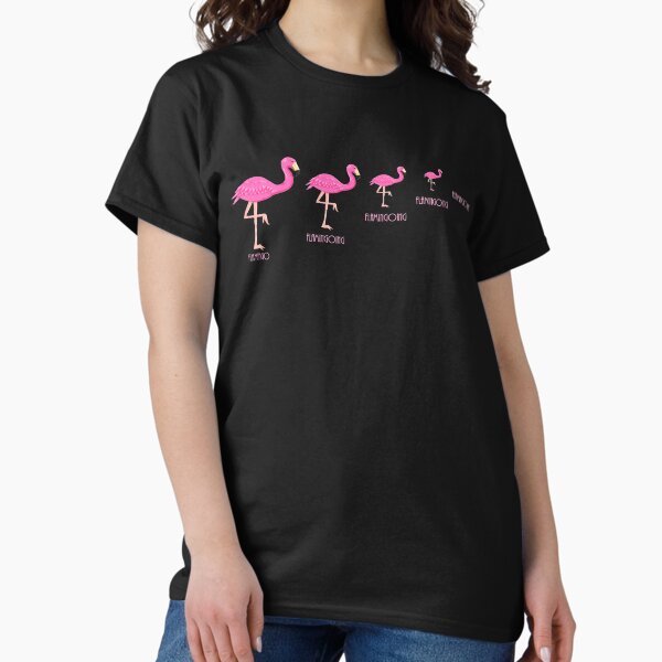 Vista previa del artículo con la obra «Flamingo, Flamingoing, Flamingone», diseñado y vendido por MagpieEmporium.