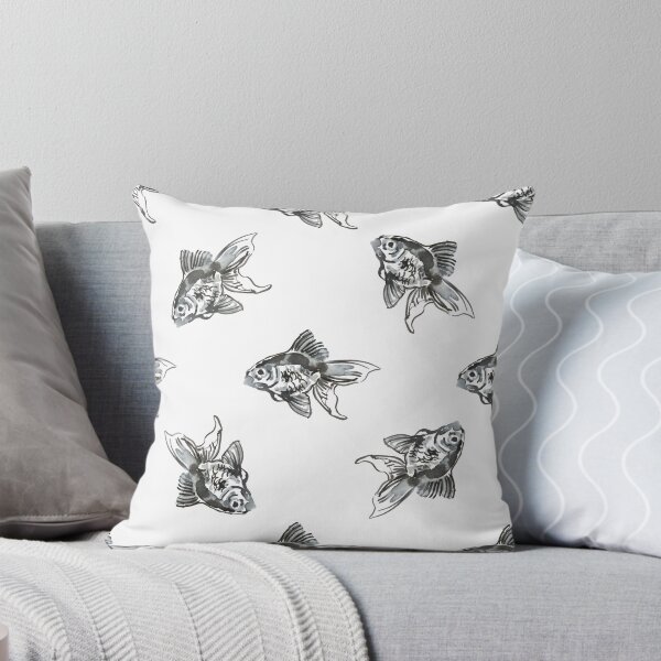 Item preview, golden fish ink pattern designed and sold by Anna Kilanova.