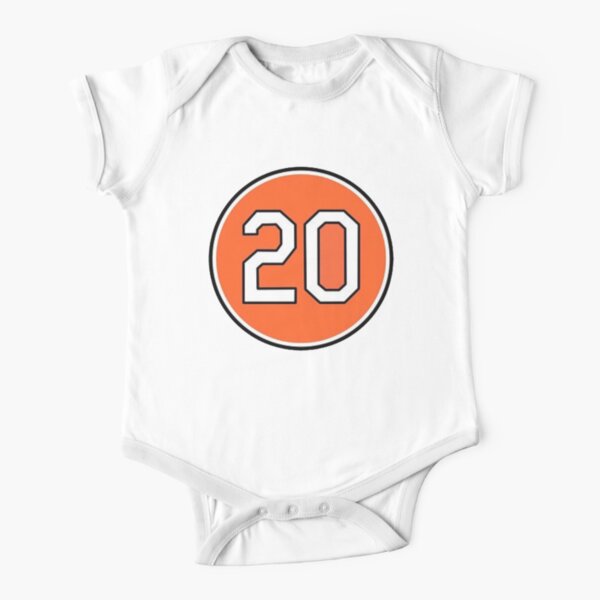 Nick Markakis #21 Jersey Number Baby One-Piece for Sale by