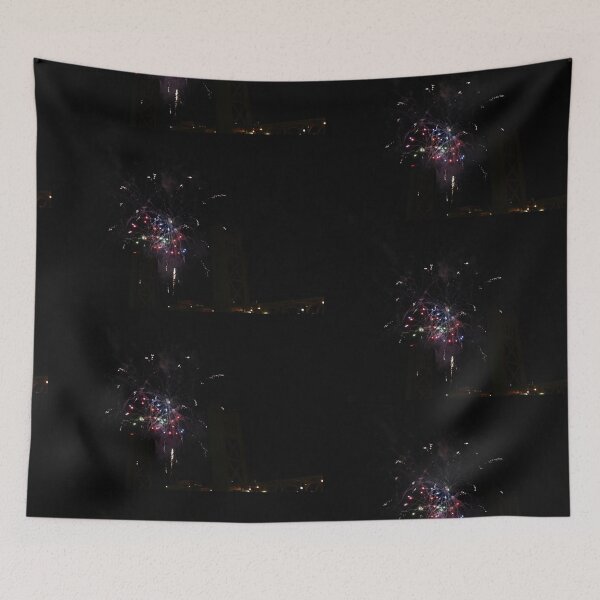 Item preview, New Year's On The Bridge - Multicolored Fireworks designed and sold by LemonsandInk.