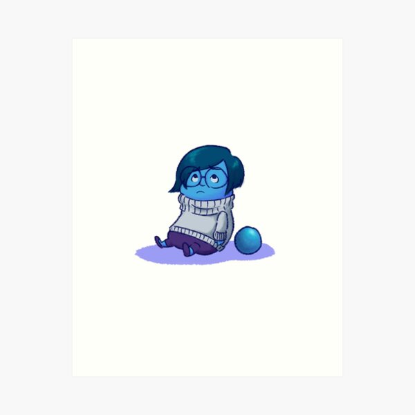 Feeling a little blue Art Print