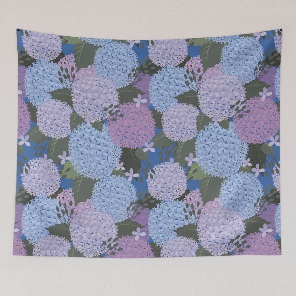 Item preview, Hydrangea. A seamless pattern of light violet designed and sold by Nata-V.