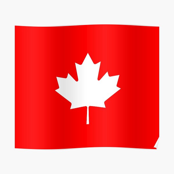 "Canadian Throw Blanket Canuck Flag" Poster for Sale by