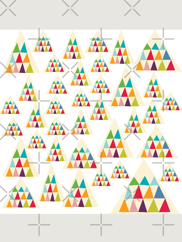 Thumbnail 6 of 6, Premium Oversized Hoodie, Geometric Multicolor Triangle Pattern designed and sold by MyArt23.