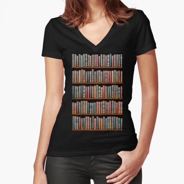 The Library Fitted V-Neck T-Shirt