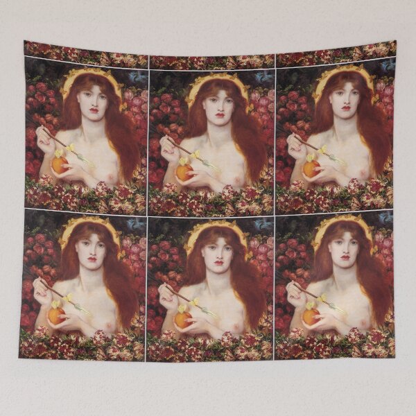 Item preview, Dante Gabriel Rossetti Red Haired Beauty holding fruit and an arrow designed and sold by Vintage Designs +.