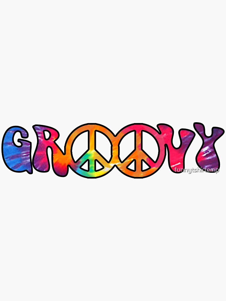 Groovy 70'S Retro Vintage Tie Dye Hippie Peace Sign T-Shirt