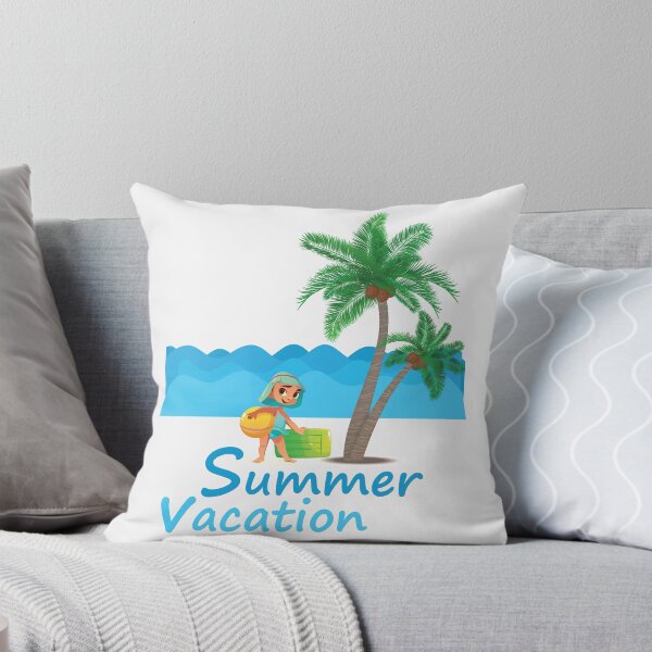 Item preview, Summer Vacation! Summer vacation on the beach with waves, palm trees and sunglasses designed and sold by Peter Azeez.